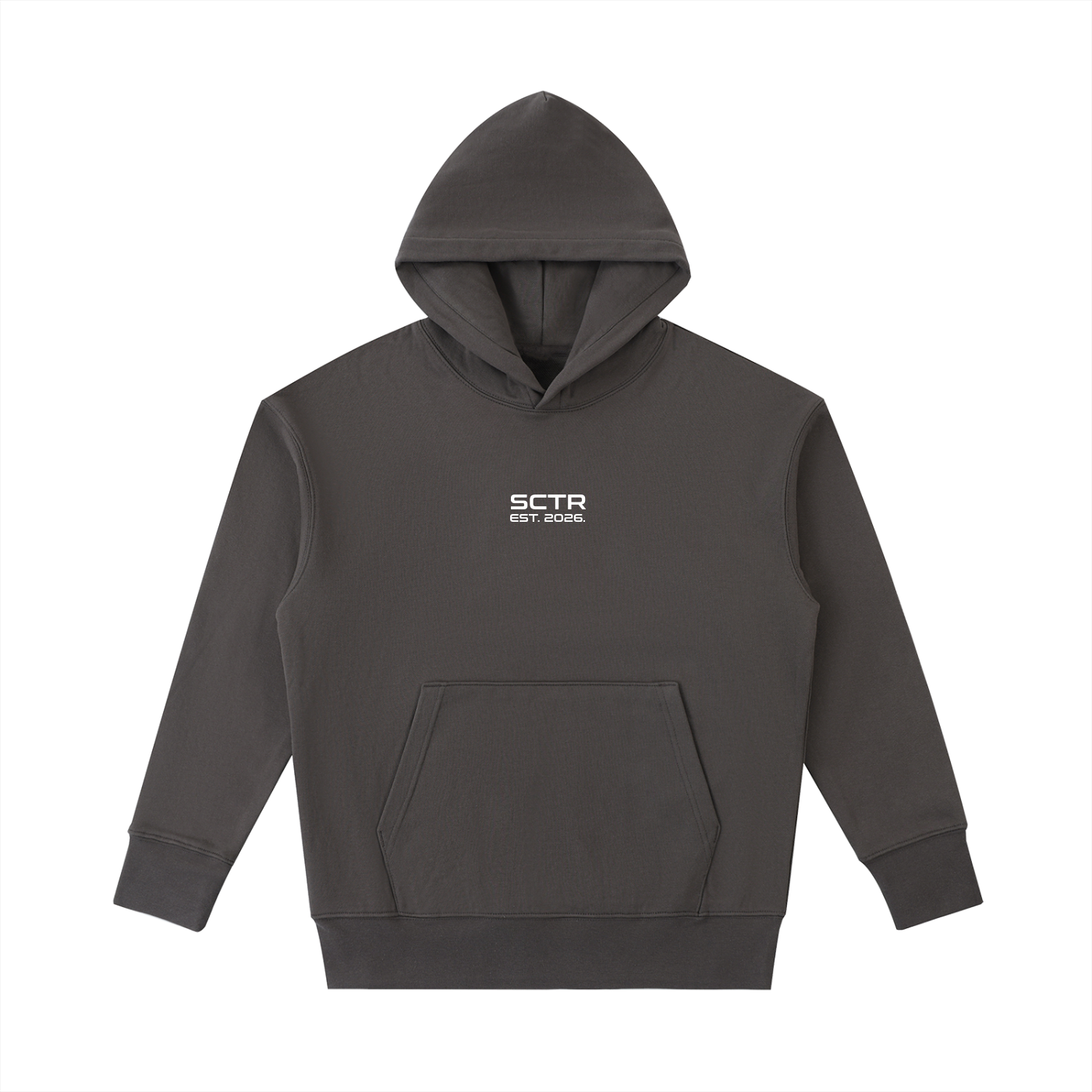 SCTR Core Hoodie Grey 530GSM Heavyweight Oversized Hoodie EST 2026